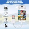 AXFEE 2en1 USB C Lecteur de Carte SD, Adaptateur Micro SD vers Type C OTG, Adaptateur Carte de Caméra SD pour Cartes SDHC SDXC T