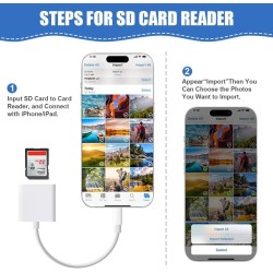 AXFEE 2en1 USB C Lecteur de Carte SD, Adaptateur Micro SD vers Type C OTG, Adaptateur Carte de Caméra SD pour Cartes SDHC SDXC T