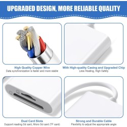 AXFEE 2en1 USB C Lecteur de Carte SD, Adaptateur Micro SD vers Type C OTG, Adaptateur Carte de Caméra SD pour Cartes SDHC SDXC T