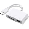 AXFEE 3en1 USB C Lecteur de Carte SD, Adaptateur Micro SD vers Type C OTG, Adaptateur Carte de Caméra SD pour Cartes SDHC SDXC T