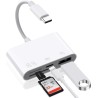 AXFEE 4en1 USB C Lecteur de Carte SD, Adaptateur Micro SD vers Type C OTG, Adaptateur Carte de Caméra SD pour Cartes SDHC SDXC T