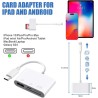 AXFEE 4en1 USB C Lecteur de Carte SD, Adaptateur Micro SD vers Type C OTG, Adaptateur Carte de Caméra SD pour Cartes SDHC SDXC T