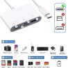 AXFEE 4en1 USB C Lecteur de Carte SD, Adaptateur Micro SD vers Type C OTG, Adaptateur Carte de Caméra SD pour Cartes SDHC SDXC T