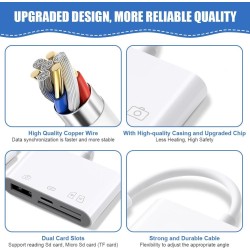 AXFEE 4en1 USB C Lecteur de Carte SD, Adaptateur Micro SD vers Type C OTG, Adaptateur Carte de Caméra SD pour Cartes SDHC SDXC T