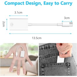 AXFEE USB C Lecteur de Carte SD, Adaptateur Micro SD vers Type C OTG, Adaptateur Carte de Caméra SD pour Cartes SDHC SDXC TF Com