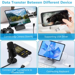 AXFEE USB C Lecteur de Carte SD, Adaptateur Micro SD vers Type C OTG, Adaptateur Carte de Caméra SD pour Cartes SDHC SDXC TF Com
