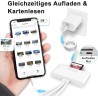 Lecteur de Carte mémoire 5en1, Adaptateur OTG pour iPhone/iPad, appareils USB C et USB A avec emplacements pour Carte Micro SD e