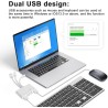 Lecteur de Carte mémoire 5en1, Adaptateur OTG pour iPhone/iPad, appareils USB C et USB A avec emplacements pour Carte Micro SD e