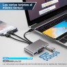 Lecteur de Carte SD 5 en 1, Adaptateur USB 3.0 Haute Vitesse en Aluminium pour téléphones/Pad appareils USB C et USB A avec empl