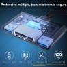 Lecteur de Carte SD 5 en 1, Adaptateur USB 3.0 Haute Vitesse en Aluminium pour téléphones/Pad appareils USB C et USB A avec empl