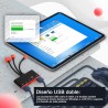 Lecteur de Carte mémoire 5 en 1, Adaptateur USB OTG et Lecteur de Carte SD pour iPhone/iPad, appareils USB C et USB A avec empla