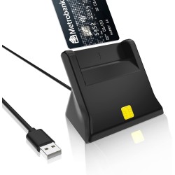 Lecteur Carte Identité Belge - Lecteur Carte ID - Plug & Play - Prend en Charge les Cartes à Digital Signature/CAC/Carte D'ident