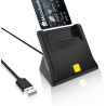 Lecteur Carte Identité Belge - Lecteur Carte ID - Plug & Play - Prend en Charge les Cartes à Digital Signature/CAC/Carte D'ident