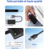 USB-A Belgian ID Card Reader - Lecteur Carte Identité Belge, ID, TF, SD, MMC, SIM, M2, Memory Stick Pro Duo -Prend en Charge Les