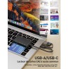 USB-C/A Belgian ID Card Reader - Lecteur Carte Identité Belge, ID, TF, SD, MMC, SIM, M2, Memory Stick Pro Duo -Prend en Charge l