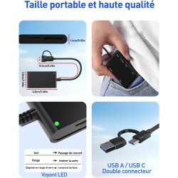 USB-C/A Belgian ID Card Reader - Lecteur Carte Identité Belge, ID, TF, SD, MMC, SIM, M2, Memory Stick Pro Duo -Prend en Charge l