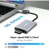 BENFEI CFexpress Lecteur de Cartes Type A avec USB 3.2 (Gen 2) 10 Gbit/s, USB-C et USB-A 2 en 1 Type A CFexpress, Compatible ave