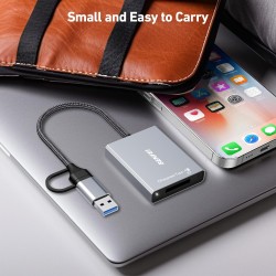 BENFEI CFexpress Lecteur de Cartes Type A avec USB 3.2 (Gen 2) 10 Gbit/s, USB-C et USB-A 2 en 1 Type A CFexpress, Compatible ave