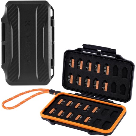 K&F Concept Étuis Cartes Mémoire pour 28 Cartes Micro SD (TF) Boite Protecteur Étanche Résistant aux Chocs Léger Portable
