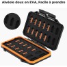 K&F Concept Étuis Cartes Mémoire pour 28 Cartes Micro SD (TF) Boite Protecteur Étanche Résistant aux Chocs Léger Portable