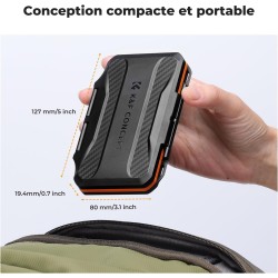 K&F Concept Étuis Cartes Mémoire pour 28 Cartes Micro SD (TF) Boite Protecteur Étanche Résistant aux Chocs Léger Portable