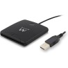 Ewent Lecteur de carte à puce - Lecteur de carte et de carte d'identité - Port USB - compatible PC/SC et WHQL, noir