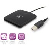 Ewent Lecteur de carte à puce - Lecteur de carte et de carte d'identité - Port USB - compatible PC/SC et WHQL, noir