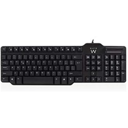 Ewent EW3251 clavier USB Anglais, Italien Noir - Claviers (Standard, Avec fil, USB, Clavier mécanique, Noir)