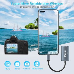 Vanja Lecteur de Carte USB C, Adaptateur de Carte Mémoire Compatible avec M1, MacBook Pro/Air, iPad Pro, Galaxy pour SDXC, SDHC,