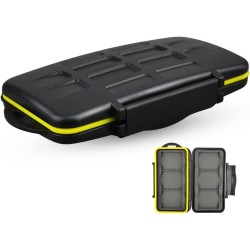 JJC Étui pour Cartes Mémoire pour Rangement 6 Cartes Compact Flash CF avec Mousqueton