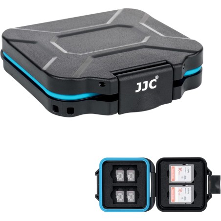 JJC Étui pour Cartes SD/SDXC/SDHC et Micro SD/SDXC/SDHC TF - 12 Emplacements, Boîte Résistante à l'Eau, Antichoc