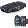 JJC Étui pour Cartes Mémoire, Boîte Rangement Étanche pour 12 SD SDXC SDHC + 18 Micro SD TF + 6 CF Flash Compactes Cartes, Porte