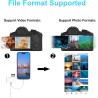 Lecteur de Carte SD pour iPhone/iPad, Adaptateur de Lecteur de Carte SD TF Micro SD Lecteurs de Cartes mémoire pour Micro SDXC, 