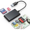 7en1 Lecteur de Carte Identité Belge - Adaptateur MicroSD, SD, MMC, SIM, M2, Memory Stick Pro Duo - Pour Carte Digitale Signatur