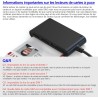 7en1 Lecteur de Carte Identité Belge - Adaptateur MicroSD, SD, MMC, SIM, M2, Memory Stick Pro Duo - Pour Carte Digitale Signatur