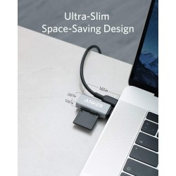 Lecteur de Carte USB-C 2-en-1 Anker - Lecteur de Carte mémoire pour Cartes DXC, SDHC, SD, MMC, RS-MMC, Micro SDXC, Micro SD, Mic