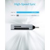 Lecteur de Carte USB-C 2-en-1 Anker - Lecteur de Carte mémoire pour Cartes DXC, SDHC, SD, MMC, RS-MMC, Micro SDXC, Micro SD, Mic