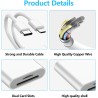 Lecteur Carte SD iPhone, 2 en 1 Lightning to SD Card Reader, Adaptateur iPhone Carte SD, Adaptateur C/Arte S/D i-Phone, Lecteur 