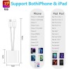 Lecteur Carte SD iPhone, 2 en 1 Lightning to SD Card Reader, Adaptateur iPhone Carte SD, Adaptateur C/Arte S/D i-Phone, Lecteur 