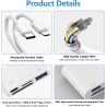 Lecteur Carte SD iPhone, 4 en 1 Lightning to SD Card Reader, Adaptateur iPhone Carte SD, Adaptateur Carte S/D i-Phone, Lecteur d