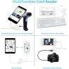 Lecteur Carte SD iPhone, 3 en 1 Lightning to SD Card Reader, Adaptateur iPhone Carte SD, Adaptateur Carte SD iPhone, A-daptateur