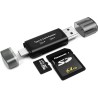 Lecteur de Carte SD, AIYEEN 4-en-1 USB C Lecteur de Carte SD Adaptateur de Carte Mémoire OTG à Double Emplacement pour Cartes Mé