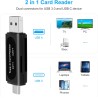Lecteur de Carte SD, AIYEEN 4-en-1 USB C Lecteur de Carte SD Adaptateur de Carte Mémoire OTG à Double Emplacement pour Cartes Mé