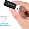 Lecteur de Carte SD, AIYEEN 4-en-1 USB C Lecteur de Carte SD Adaptateur de Carte Mémoire OTG à Double Emplacement pour Cartes Mé
