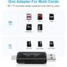 Lecteur de Carte SD, AIYEEN 4-en-1 USB C Lecteur de Carte SD Adaptateur de Carte Mémoire OTG à Double Emplacement pour Cartes Mé