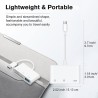 Lecteur de Carte USB C 3 en 1 - Micro SD TF Mémoire Compatible Avec Pad Pro, Chromebook, XPS, Galaxy S10/S9 et Plus d'Appareils
