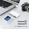 Lecteur de Carte USB C 3 en 1 - Micro SD TF Mémoire Compatible Avec Pad Pro, Chromebook, XPS, Galaxy S10/S9 et Plus d'Appareils