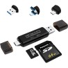 Lecteur de Carte SD, AIYEEN 5-in-1 Micro/USB C/USB 2.0 Portable Double Emplacement Adaptateur OTG Mémoire SD Lecteur de Carte po
