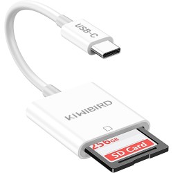 KiWiBiRD Adaptateur USB C Carte SD, Adaptateur Carte SD USB C Lecteur de Carte SDHC SDXC mémoire externes, Compatible avec iPhon