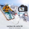 KiWiBiRD Adaptateur USB C Carte SD, Adaptateur Carte SD USB C Lecteur de Carte SDHC SDXC mémoire externes, Compatible avec iPhon